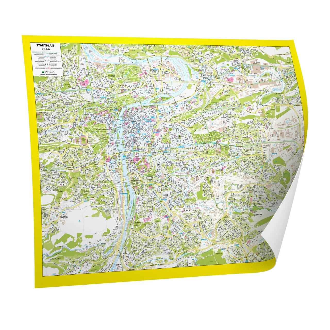 Stadtplan Prag 122x94 cm