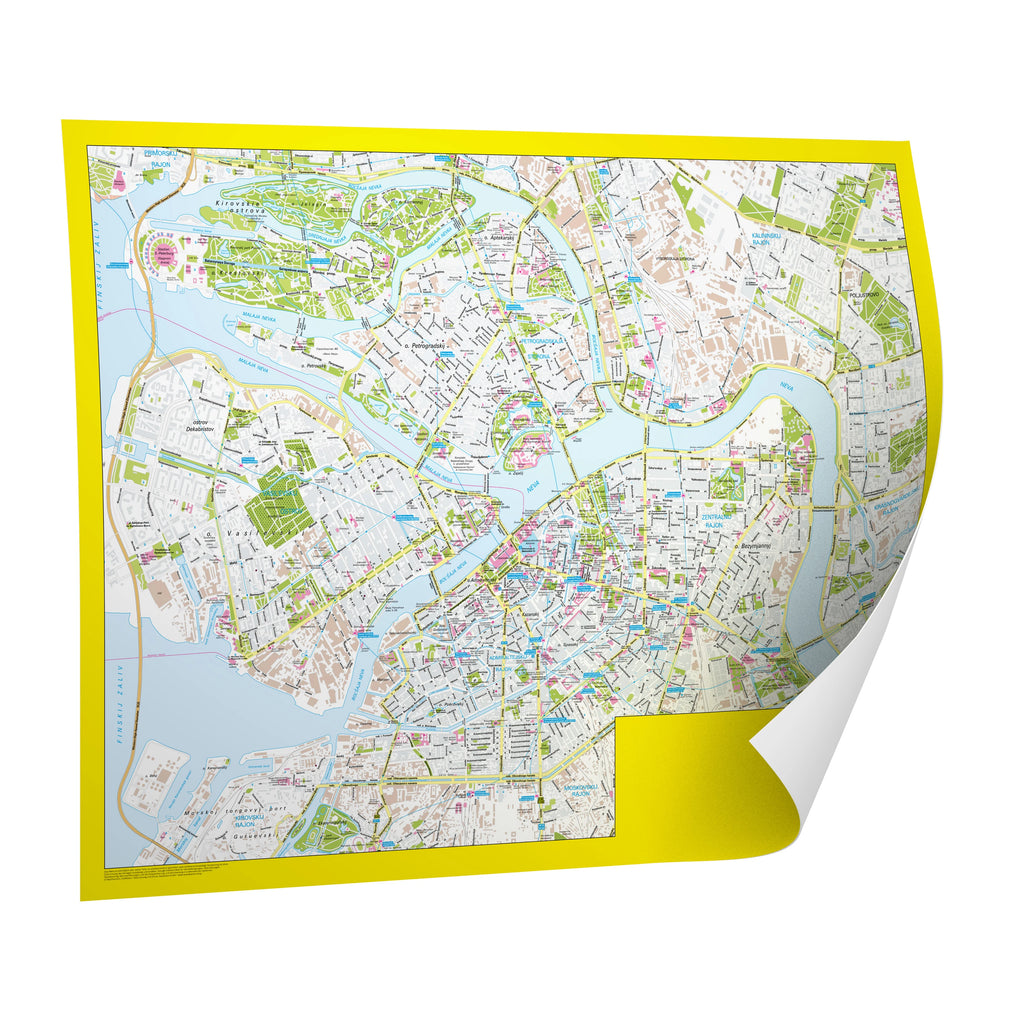 Stadtplan Sankt Petersburg 120x92 cm