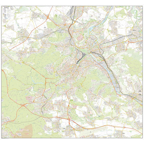 Stuttgart - Stadtplan (156 x 146 cm / 1:15.000)