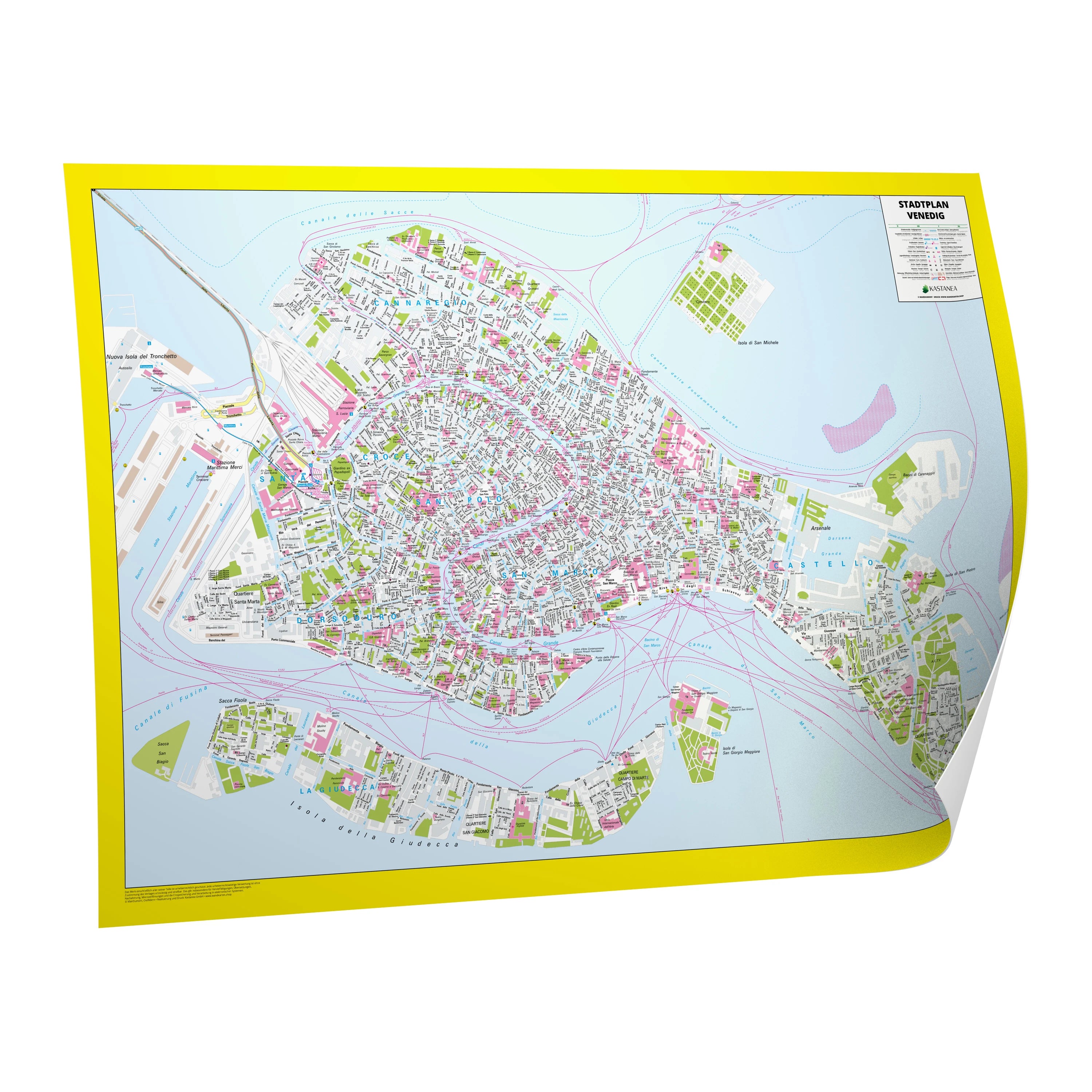 Stadtplan Venedig 121x83 cm