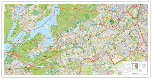 Berlin - Steglitz-Zehlendorf - Stadtplan (135 x 68 cm / 1:16.500)