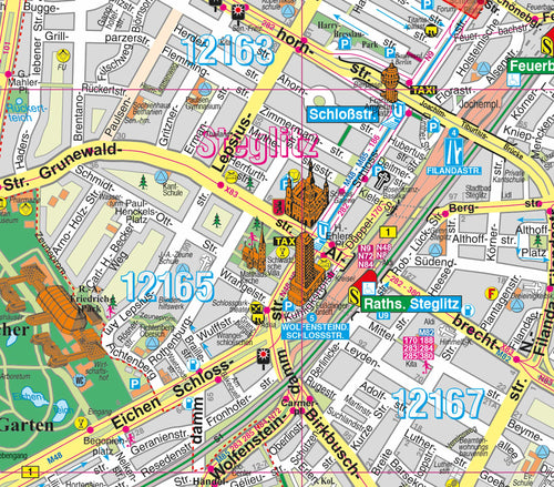 Steglitz-Zehlendorf in der Detailansicht - Landkarte