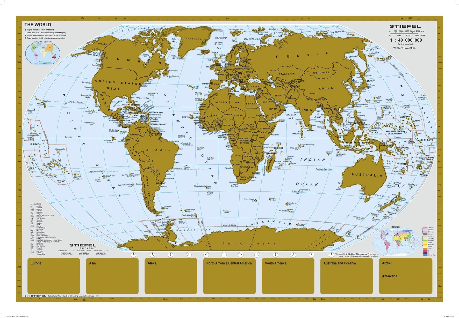 Welt - Rubbelkarte (95 x 66 cm / 1:40.000.000)