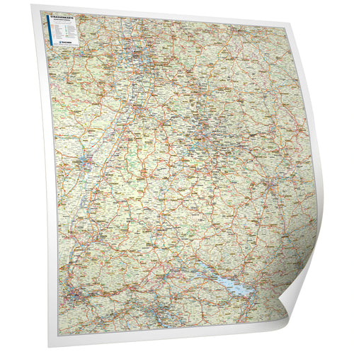 Baden-Württemberg - Straßenkarte (wählbares Format)