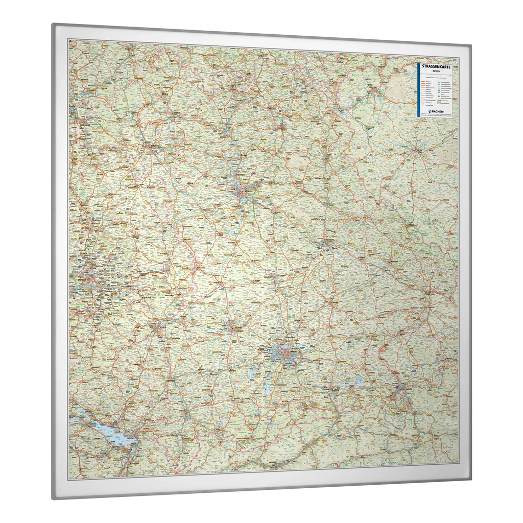 Bayern - Straßenkarte (wählbares Format)