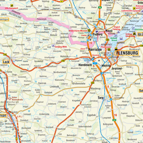 Detailansicht der Straßenkarte