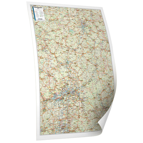 Hessen - Straßenkarte (wählbares Format)