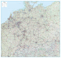 Mitteleuropa / Zentraleuropa - Straßenkarte (154 x 147 cm / 1:700.000)
