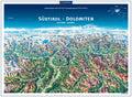 Südtirol, Alto Adige - Panoramakarte (75 x 55 cm)