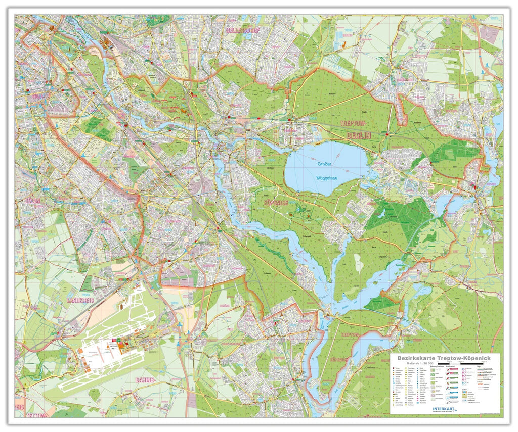 Berlin - Treptow-Köpenick - Stadtplan (120 x 100 cm / 1:20.000)