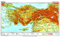 Die Schulwandkarte Türkei (physisch) mit vielen Details