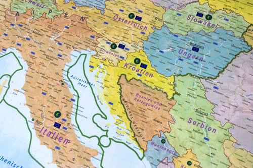 Detailübersicht der Europa Landkarte