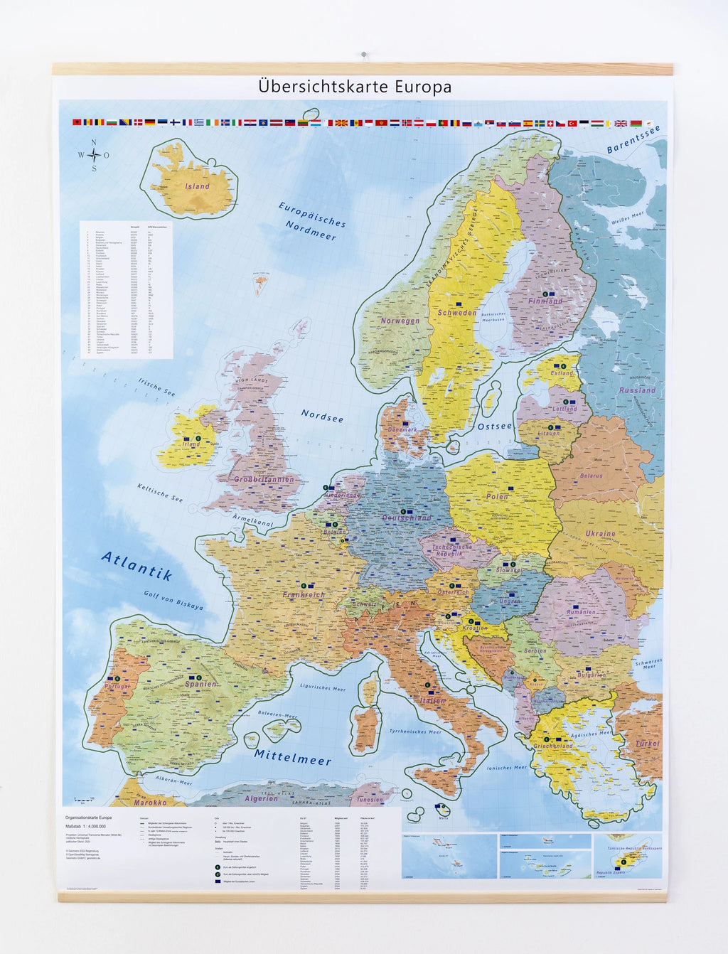Europa - politisch (90 x 123cm / 1:4.000.000)