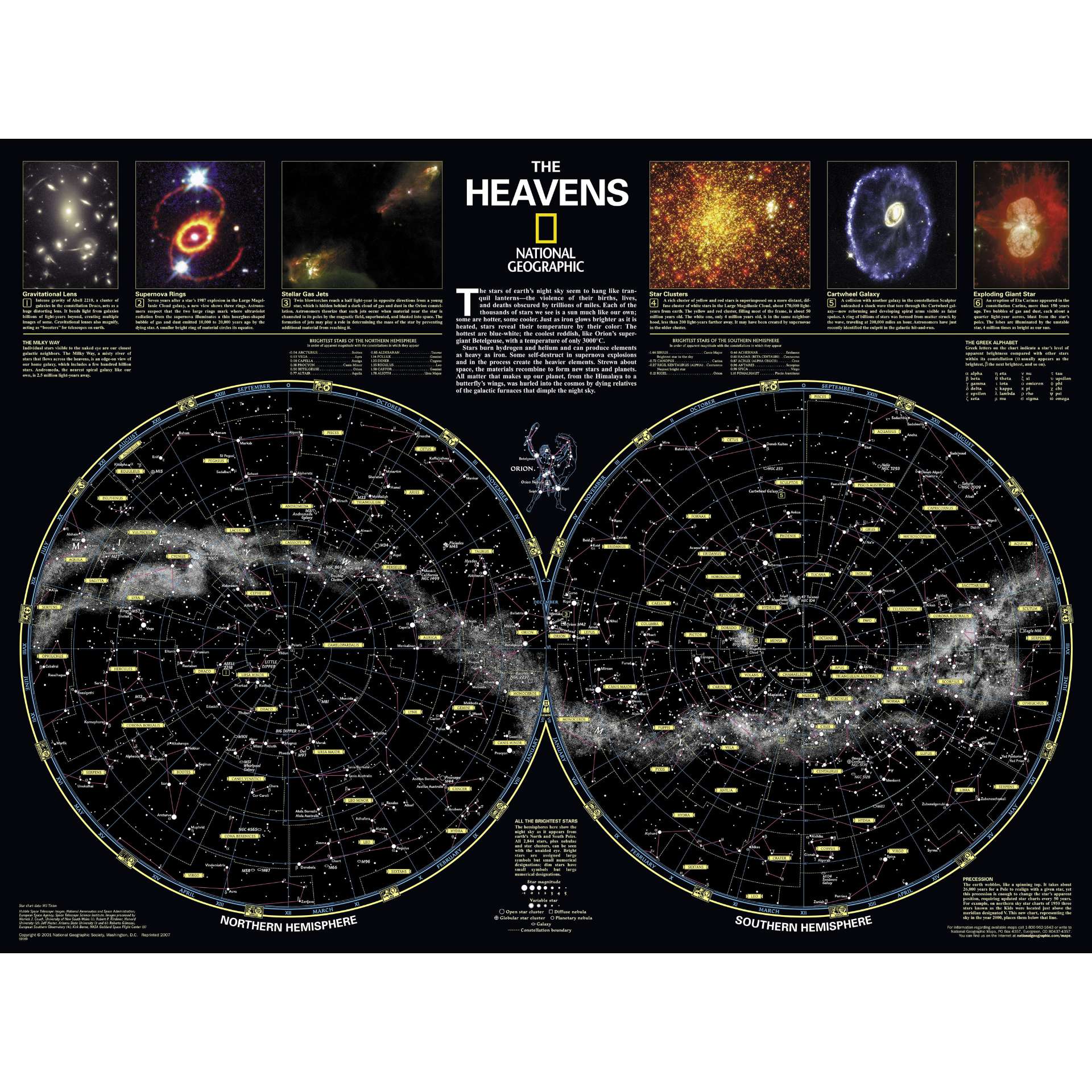 Die Übersichtskarte Sternenhimmel