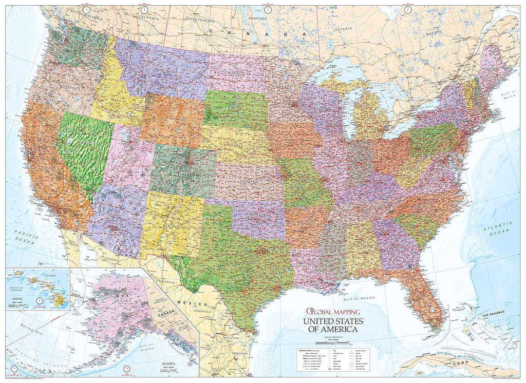 Politische Landkarte der USA