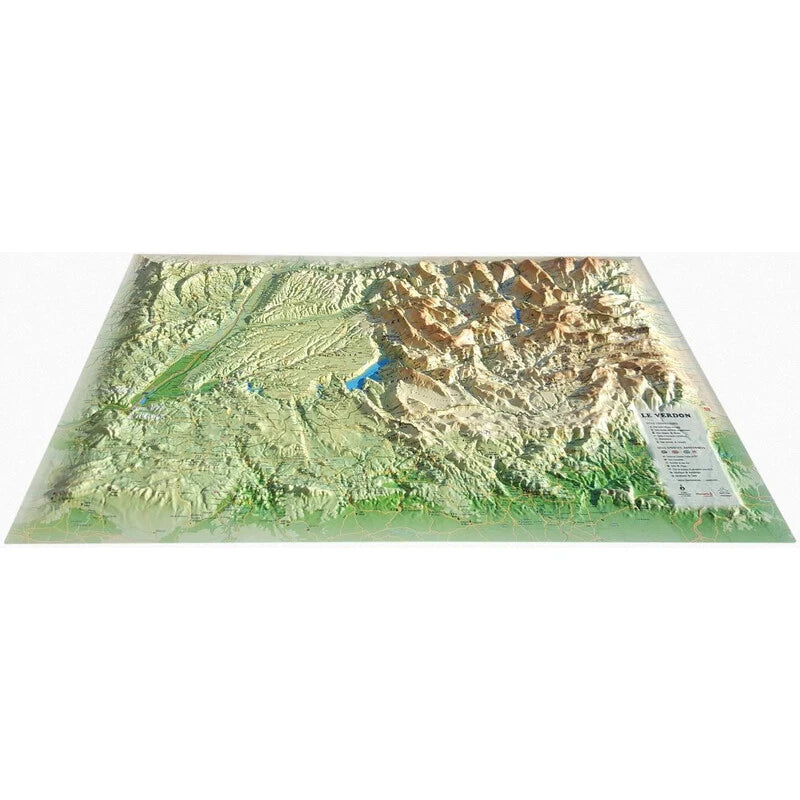 Le Verdon - Reliefkarte (61 x 41 cm / 1:170.000)
