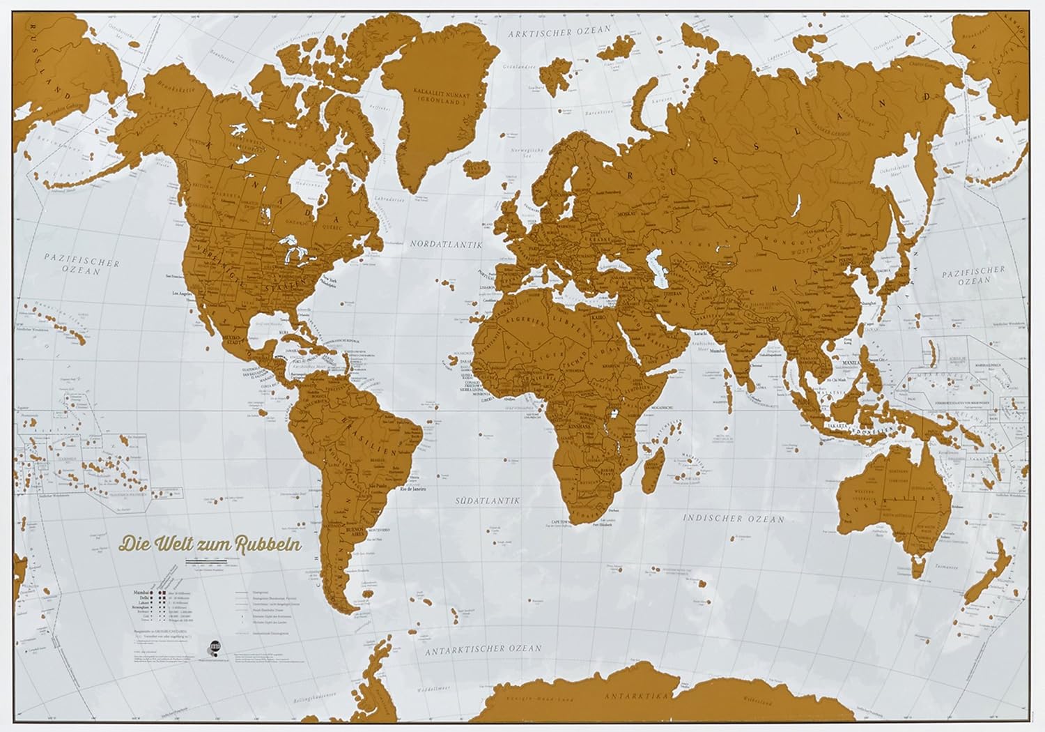 Welt - Rubbelkarte (59,4 x 84,1 cm)