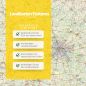Mobile Preview: Eigenschaften Brandenburg Berlin Straßenkarte PLZ 5-stellig (108x108 cm) beidseitig laminiert