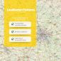 Mobile Preview: Eigenschaften Brandenburg Berlin Straßenkarte PLZ 5-stellig (108x108 cm) papier gerollt