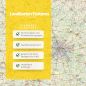 Mobile Preview: Eigenschaften Brandenburg Berlin Straßenkarte PLZ 5-stellig (108x108 cm) pinnbare Wandkarte