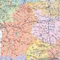 Preview: Detailansicht der Postleitzahlenkarte von Spanien und Portugal