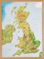 Preview: Die Reliefkarte Großbritannien Holzrahmen 77x57cm