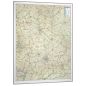 Preview: Die Sachsen-Anhalt Straßenkarte PLZ 5-stellig (105x136 cm) gerahmt