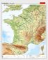 Preview: Physische Landkarte von Frankreich als Schulkarte