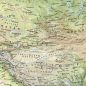 Preview: Detailansicht der physischen Landkarte von Asien