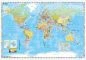 Preview: Große Weltkarte mit Flaggenrand