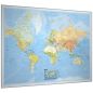 Preview: Politische Weltkarte "Die Welt" 129x98cm gerahmt