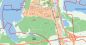 Preview: Weitere Detailansicht der Straßenkarte mit Postleitzahlen von Leipzig