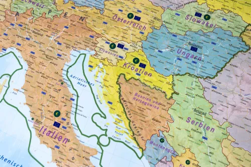 Detailübersicht der Europa Landkarte