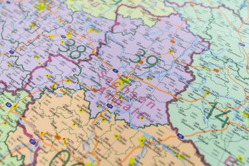 Postleitzahlenregion 39 auf der Postleitzahlenkarte Deutschland