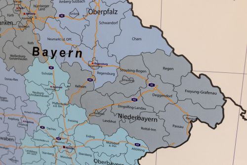 Region Niederbayern auf der Verwaltungskarte