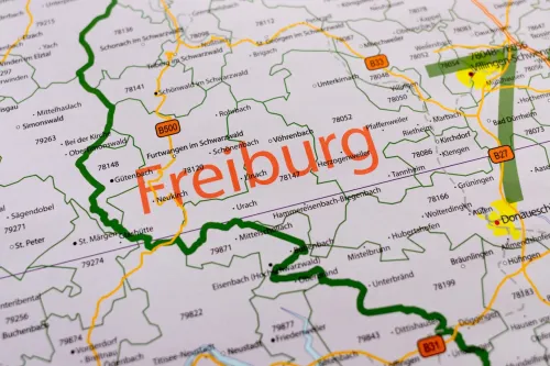 Region Freiburg auf der Postleitzahlenkarte