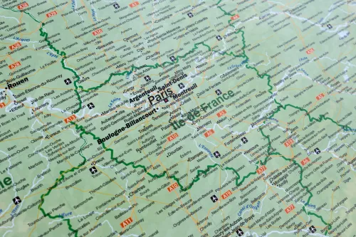 Detailansicht der Region Paris