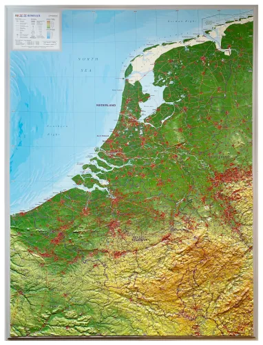 Benelux Reliefkarte