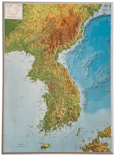 Reliefkarte von Korea