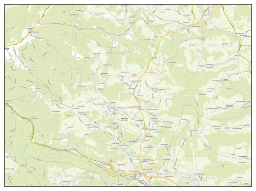 Topografische Karte von der Gemeinde Breitenau
