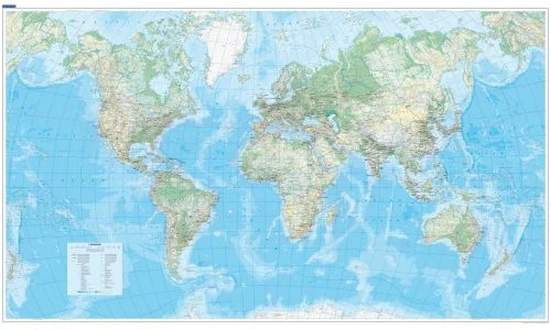 Physikalische Weltkarte