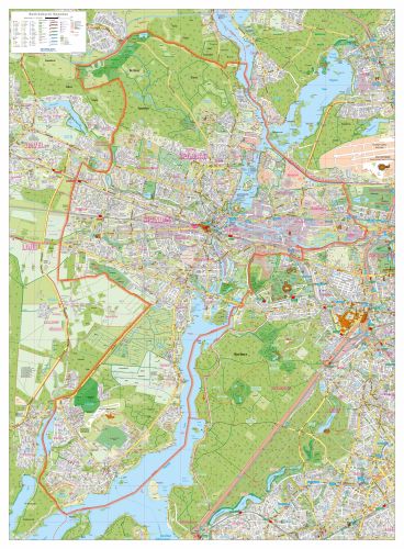 Berlin - Spandau als Landkarte in der Gesamtansicht