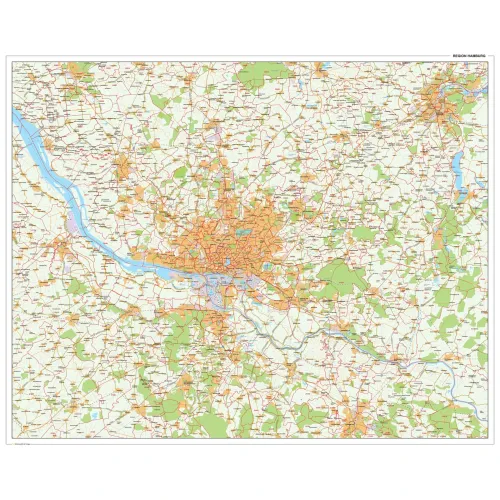 Stadtplan vom Großraum Hamburg