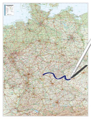 Laminierte Papierkarte von Deutschland