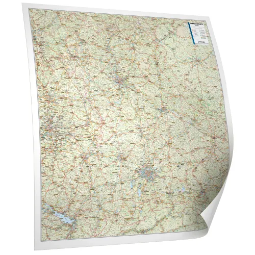 Die Straßenkarte von Bayern