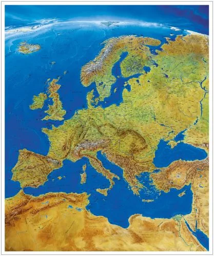 Panorma Karte von Europa