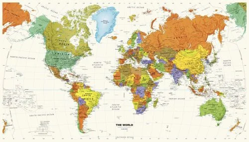 Weltkarte Contemporary