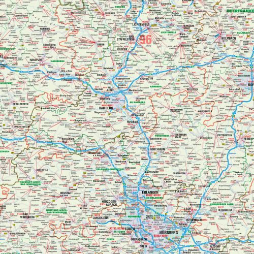 Detailansicht der PLZ9 Landkarte