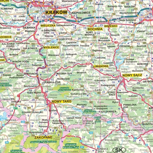 Straßenkarte von Polen