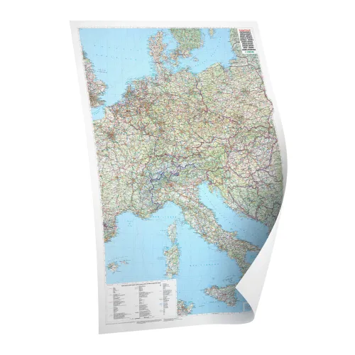 Straßenkarte von Mitteleuropa bzw. Zentraleuropa